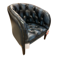 Showroommodel The York Chesterfield Fauteuil Jeans Blauw