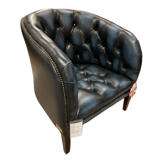 Showroommodel The York Chesterfield Fauteuil Jeans Blauw 1