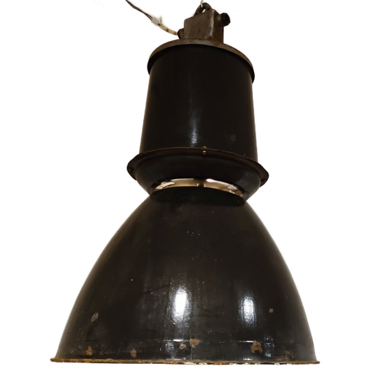 Large Industrial Enamel Lamps, 1950s - Vintage Industrial Ceiling Ligh 1