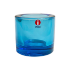 Turquoise Blauw Glazen Iittala Marimekko Kivi Theelicht Houder / Waxinelicht Houder thumbnail 1