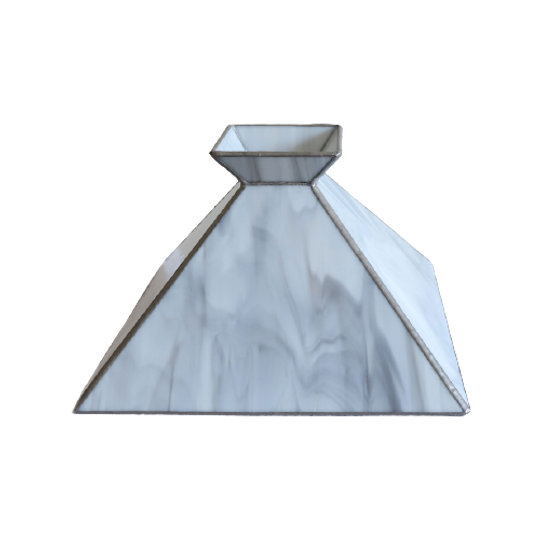 Vintage Lampenkap Tiffany In Gemarmerd Glas, Jaren '80/'90 1