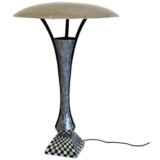 Vintage Vloerlamp Met Mozaïekpatroon In Art Deco Stijl 1