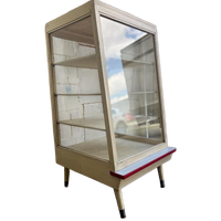 Vintage Houten Winkeltoogje / Vitrine / Etagere