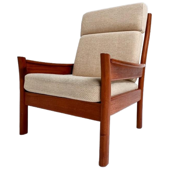 Massief Houten Fauteuil Herenmodel Van dyrlund, 1960's 1