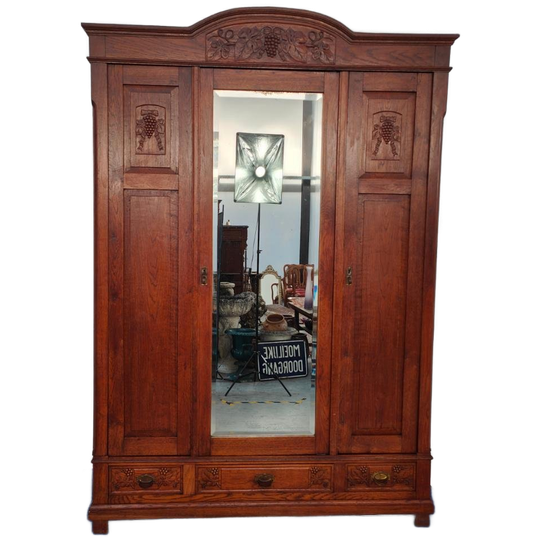 Antieke Vintage Kledingkast Garderobekast Kleerkast Demontabel 509 1