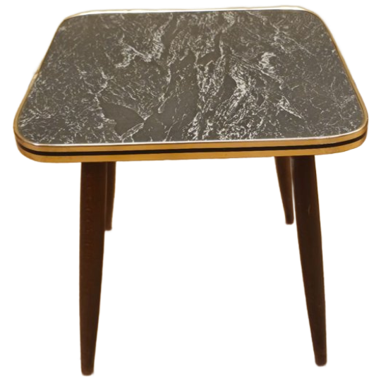 Vintage Plantentafeltje Tafeltje Bijzettafeltje Marmer-look 1