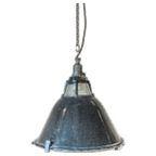 Emaille Fabriekslamp Zwart thumbnail 1