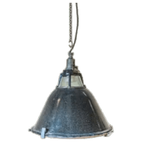 Emaille Fabriekslamp Zwart