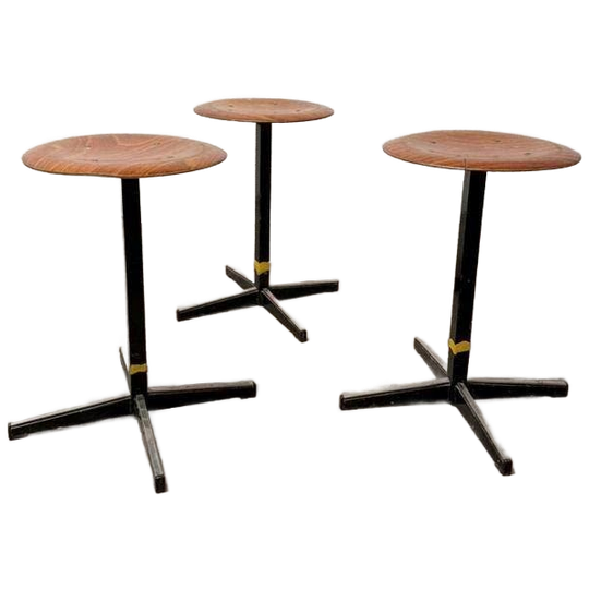 Set Van 3 Vintage Marko Industriële Krukken 1