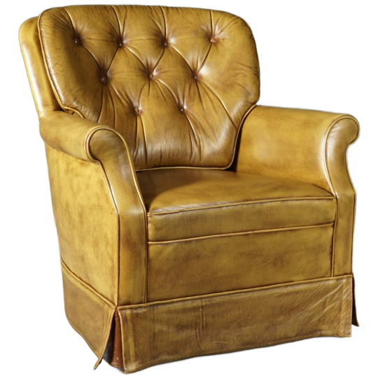 Vintage Chesterfield Fauteuils – Groen Leder – Jaren 70 1