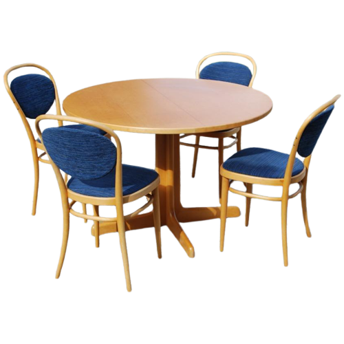 Thonet Ronde Tafel Met 4 Stoelen