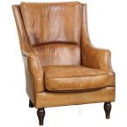 Comfortabele En Stijlvolle Vintage Fauteuil/ Armchair Gemaakt Van Schapenleer thumbnail 1