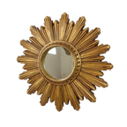 Kleine Vintage Zonnespiegel Sunburst Spiegel Resine 25cm thumbnail 1