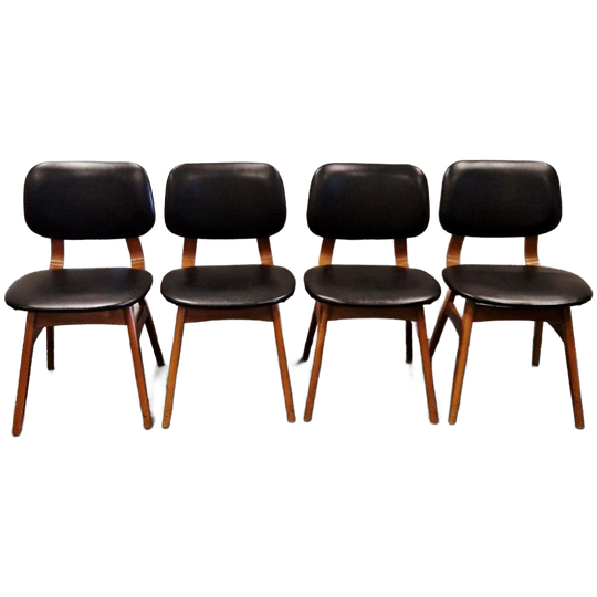 Set Van 4 Vintage Eetkamerstoelen 4 Retro Stoelen Jaren 60 1