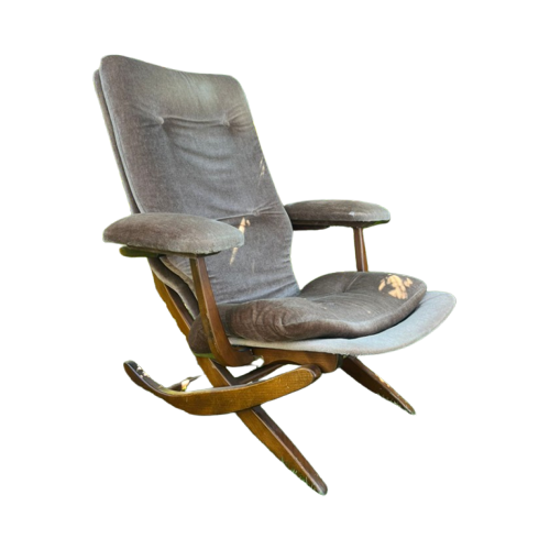 Unieke, Vintage Vouwfauteuil