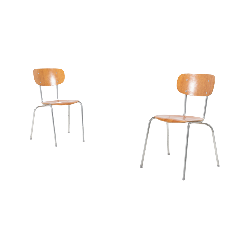 1960’S Set Of 4 Danish Old School Chairs
