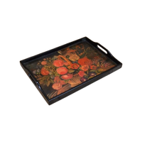 Houten Dienblad Met Bloemen