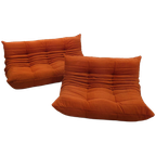 Ligne Roset Togo Set - 2 En 3 Zit - Roest Oranje thumbnail 1