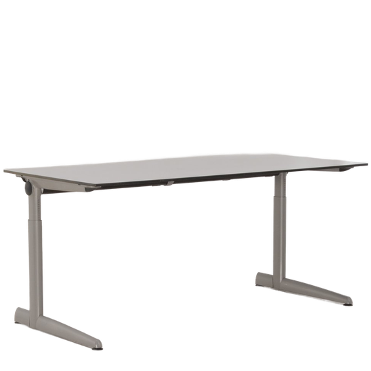 Ahrend 500 Bureau, 160 X 80 Cm, Hoogte Instelbaar Onderstel, Gespikkeld Grijs Blad 1