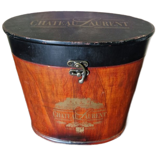 Leuk Vintage Houten Doosje Chateau Laurent 1