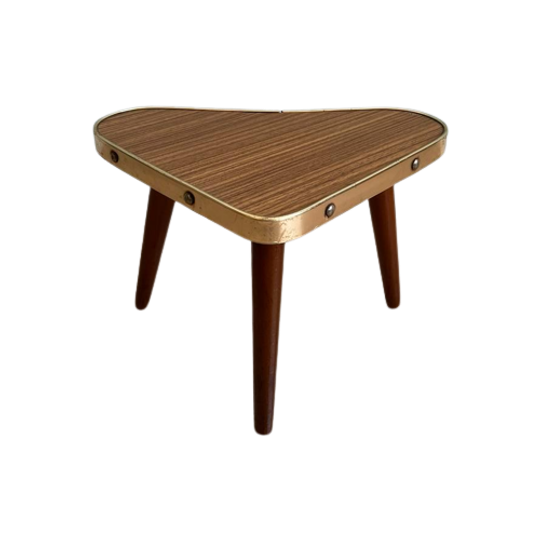 Vintage Formica Plantentafeltje Driehoek Hart Nier 1