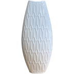 Large Vintage White Ceramic Vase By Alka Kunst Bavaria thumbnail 1