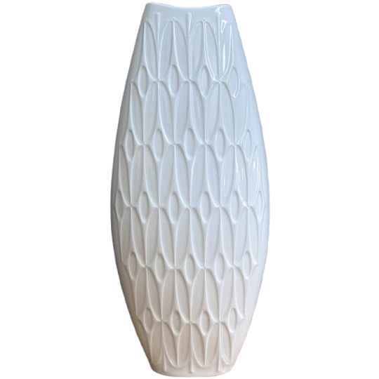 Large Vintage White Ceramic Vase By Alka Kunst Bavaria 1