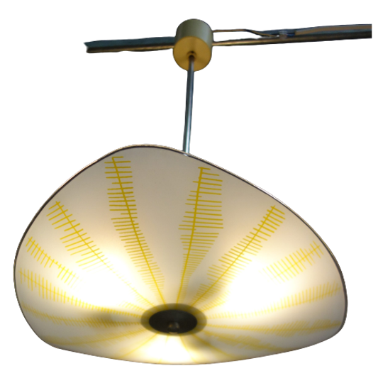 Yellow And White Ceiling Lamp 1960s 1