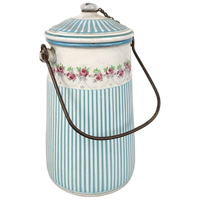 Antieke Emaille Opbergpot