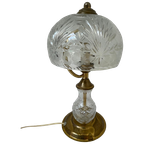 Vintage / Hollywood Regency - Crystal Glass Table Lamp With Brass Base - In Great Condition thumbnail 1