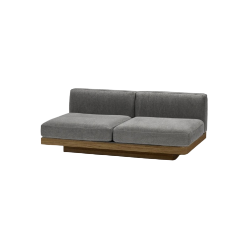 Bench 2-Seat Indoor Smoke Cognac Rudolph