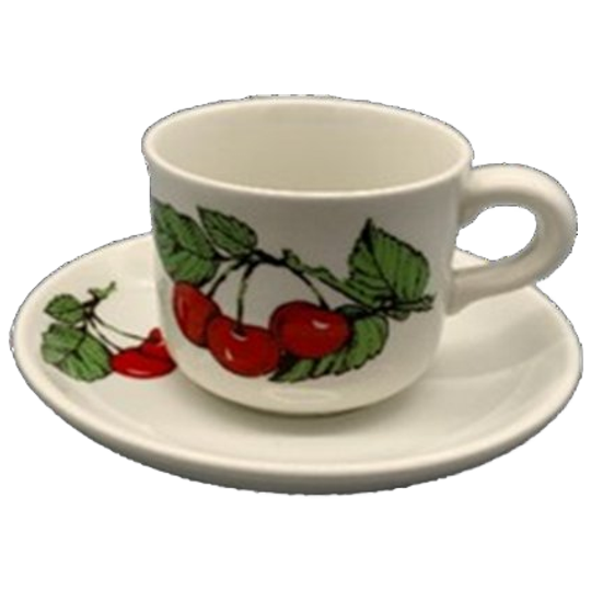 Vintage Kop En Schotel Cherry Ditmar Urbach Czechoslovakia 1