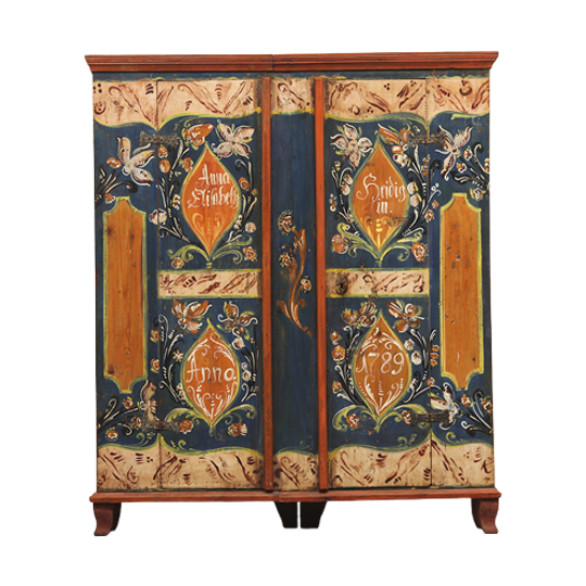 Antieke Beschilderde Bruidskast 1789 1