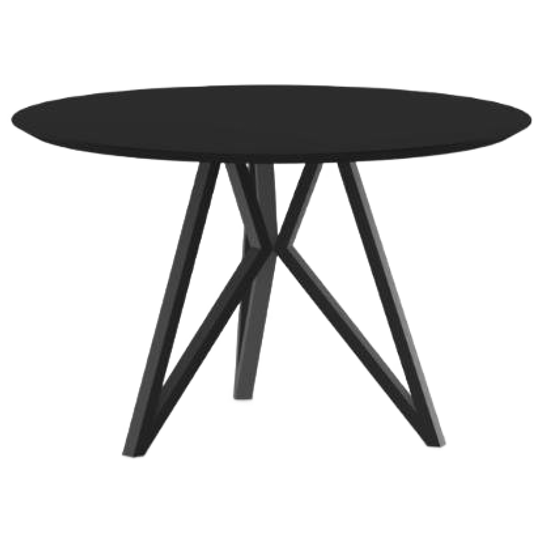 Studio Henk | Eettafel 120 Zwart Fenix Butterfly 1