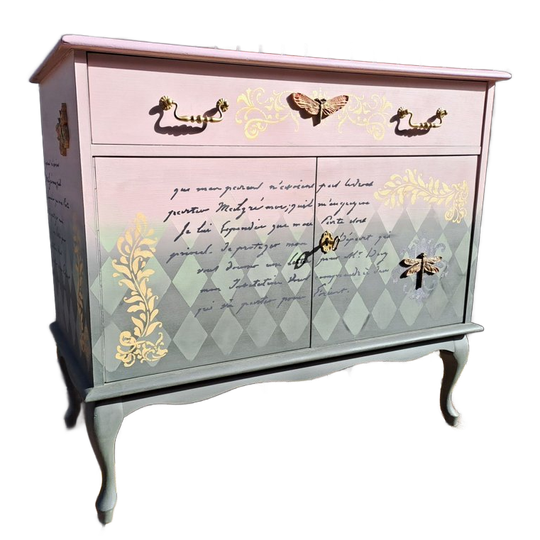 Dressoir - Commode - Meidenkast - Restyled - Roze 1