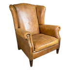 Vintage Schaapsleren Wingback Fauteuil thumbnail 1