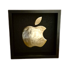 Apple Logo 23ct Goud Verguld Kunstwerk In Lijst thumbnail 1