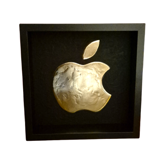 Apple Logo 23ct Goud Verguld Kunstwerk In Lijst 1