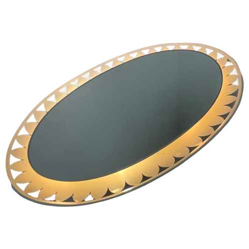 Ernest Igl For Hillebrand - German Made Space Age Design Mirror With Backlighting