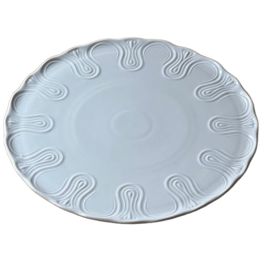 Vintage White Porcelain Serving Plate 1