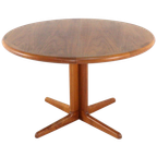 Korup Ronde 2x Verlengbare Eettafel Vintage Deens Massief Teak 'nollund' thumbnail 1