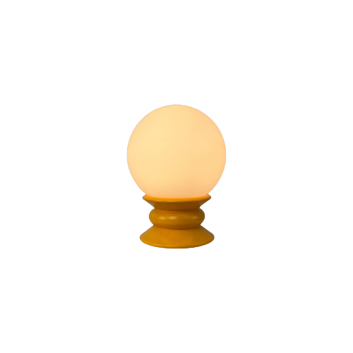 Temde Leuchten Yellow And White Glass Table Lamp Type 1 / 1970