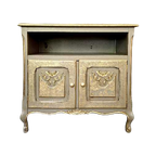 Queen Anne Dressoir/ Vintage Look Dressoir In Taupe Met Goud thumbnail 1