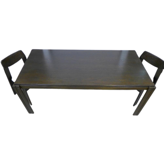 Prachtige Uitschuifbare Mid Century Brutalist Eettafel 1