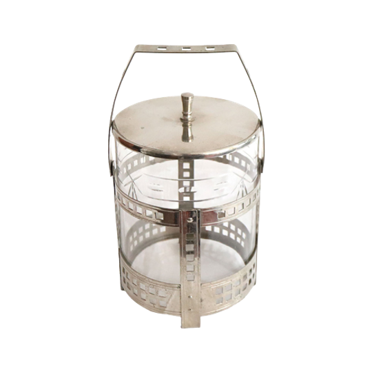Art Deco Glazen Koektrommel, Jaren '20/'30 1