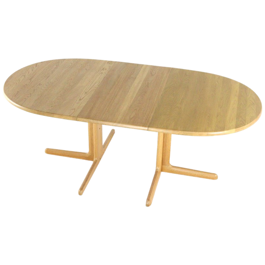 Juul Kristensen Voor Jk Mobler Eiken Ovalen Verlengbare Eettafel Vintage Deens 1