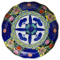 Vintage Handbeschilderd Chinees Porseleinen Diep Bord Imari
