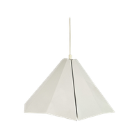 D - L Lampen Holland - Pyramide Hanglamp - Metaal - Wit - 80S