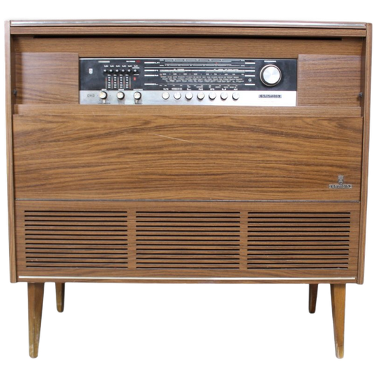 Vintage Gründig Muziekmeubel, Radiokast 1