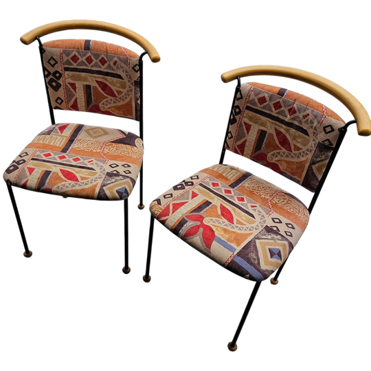 2 X Vintage Italian Side / Desk Chair 1980s 1